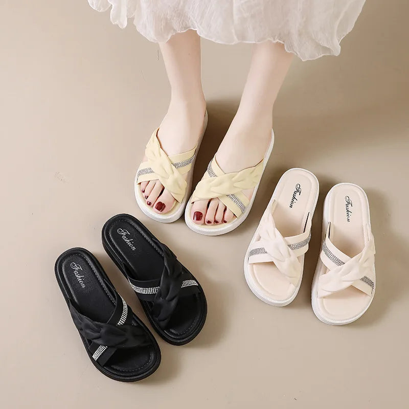 Sandalias Dorada Bling